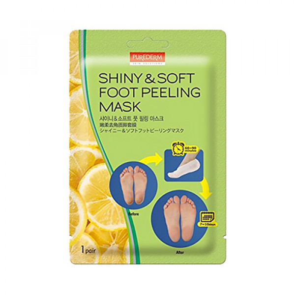 [PUREDERM]Shiny And Soft Foot Peeling Mask - 1pack (1use) x 3pcs