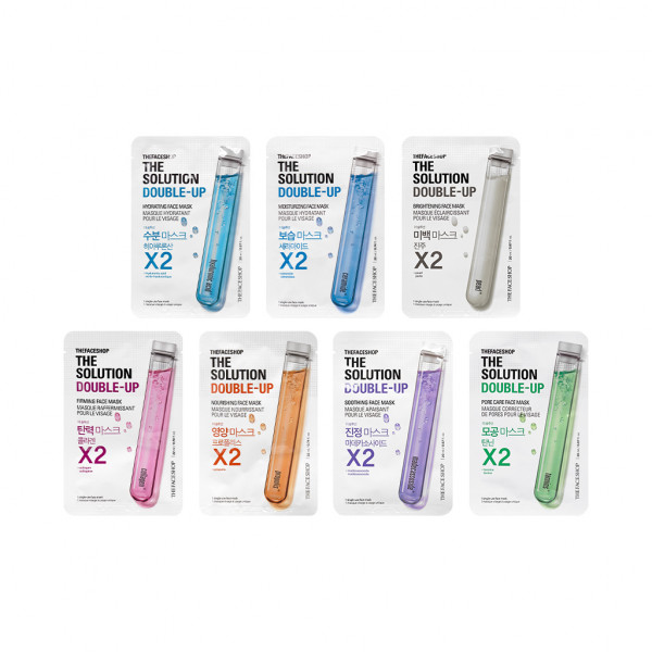 [THE FACE SHOP] The Solution Double Up Face Mask - 20ml x 5pcs